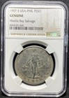 Phillipines Manila Bay Wwii Sea Salvaged  Ww2 Japan Shipwreck 1907 Peso Coin Ngc