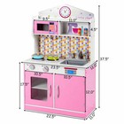 Kids Wooden Pretend Cooking Playset Kitchen Toy Cookware Play Set Christmas Gift