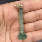 Beautiful Ancient Roman Pendant With Roman Glass Fragment Rare Patina