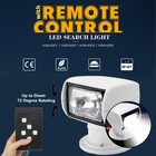 Boat Search Light 100w Remote Control Led Marine Spotlight 360 Rotate 2500lm 12v