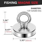 Diymag Strong Neodymium Fishing Magnets 350 Lbs 158 Kg  Pulling 50mm  Silver