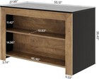 55 12  Kitchen Island Farmhouse Counter Height Bar Table With Storage Shelves