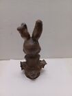 Original Rare Antique Vtg Cast Iron 8    Cute Bunny Rabbit Rubber Toy Mold Easter