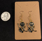 Jack Skellington Love - Black   Gold - Dangle - Halloween - Handmade - Nbc