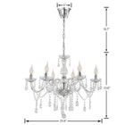 Vlaikz 6 Light Wedding Decoration Crystal Chandelier Candle Crystal Pendant L   