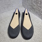 Rothys The Flat Women s Size 9 Us Black Solid Round Toe Slip On Flat Shoes