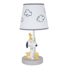 Lambs   Ivy Classic Snoopy   Friends White gray Nursery Lamp With Shade   Bulb