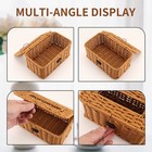 Rattan Rectangular Tissue Box Cover - Boho Decorative Woven Tissue Holder1220