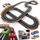Slot Car Race Track Sets With 4 High-speed Slot Cars  Battery Or Electric Car Tr