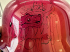 Vrhtf Nhra Orig Vtg Ed Big Daddy Roth Lil Roth Drawing Fiberglass German Helmet