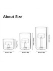 Calm Elegant Glass Candle Holders Set Clear Hurricane Votive Wedding Decor