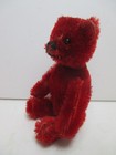 Antique Rare Red Schuco Mohair Bear Compact Lipstick Holder 3 5 