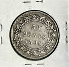 1899 Canada Newfoundland 50 Cents Half Dollar Narrow 9     Km 6 Victoria