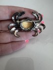 Unique Judith Jack 925 Sterling Silver Vintage Crab Marcasite Pin Brooch
