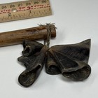 Antique Handmade Native American Ceremonial Rattle 11 Inch Wood Deer Hoof Shaker