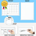 Monthly Calendar Dry Erase Board For Wall  16 x12  Small Hanging Double-sided