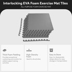 Balancefrom Fitness 24 Sq Ft Interlocking Eva Exercise Mat Tiles  Gray open Box 