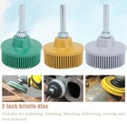 3pcs Bristle Disc 2  120  80  50  Grit R-type Abrasive Brush Coarse Bristle Disc