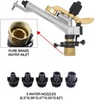 Impact Irrigation Sprinkler  Large Area  360 Adjustable  1 5  Internal Thread