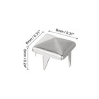 100 Pcs Pyramid Rivets For Clothing  8mm 4-jaw Square Rivets  Silver