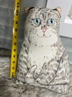 Cat Pillow With Blue Eyes Plush Stuffed Animal Double Sided Pillow Vintage