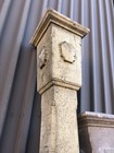 C1870 Pair Antique Porch Posts Box   s Style 7      105    High 13    Sq Top 6    Sq Centr