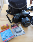 Canon Eos Rebel S Ii Slr 35mm Film Camera 35-80mm Lens Filter Battery Film Case