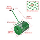 24   Green Peat Moss Compost Spreader Lawn Garden Care Manure Spreaders Roller