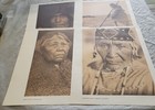 4 Large Edward Curtis Vintage Lithograph Photo  Prints Skokomish Modoc Nootka