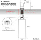 Gagalife Dish Soap Dispenser For Kitchen Sink  17 Oz Bottle  Brushed Nickel