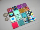 Set Of 16 Pieces  un_fired  Dichroic Glass  ea21  Cbs Coe 90 Fusing Supply