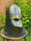Viking Medieval Helmet Sca Larp Medieval Helmet Steel Brass Helmet
