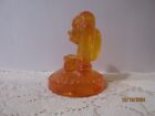 Vintage Mid Century Orange Acrylic Lucite Sad Orange Psycho Figurine - Rare Htf
