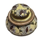 Nippon Hand Painted Moriage Tobacco Jar With Lid 