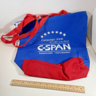 Two 2008 Democratic Convention Canvas Tote Bags Denver Obama  C-span Cnn Nos