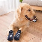 Anti-slip Dog Socks - 4pc Adjustable Paw Protectors With Rubber Traction Contro