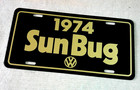 Black  Gold  1974  Sun Bug Volkswagen License Plate Car Tag 74 Vw  Beetle Sunbug