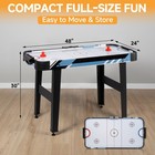 48  Air-powered Hockey Table Sport Indoor Hockey Game 2 Pushers Led Scoring