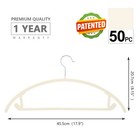 Premium Velvet Hangers 50 Pack Heavyduty- Non Slip No Shoulder Bump Suit Hang   