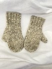Hand-knit Gray Wool Mittens Adult Size Winter Wear Holidays