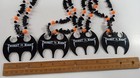 4 Vintage Budweiser Beer Bat Halloween Necklace Beads 