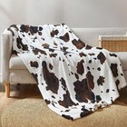 Cozy Bliss Cow Print Throw Blanket Non Shedding Milkyplush Fleece 330gsm Thick 