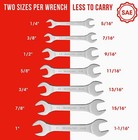 Workpro 7pc Wrench Set Ultra-slim Open End Thin Wrenches Set 1 4  To 1-1 16  Sae