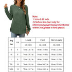 Women Long Sleeve Round-neck T-shirt Casual Plain Blouse Plus Size Holiday To    