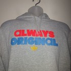Adidas Men s Hoodie Medium Sweatshirt Long Sleeve Always Original Athletic Gray