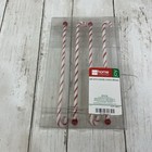 Vintage Candy Cane Christmas Stirrers Stir Sticks Swizzle Glass Set Of 12 - New