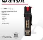 Sabre Advanced Pepper Spray  3-in-1 Formula Contains Maximum Black  3-pack 