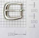 Solid Brass Silver Colored Belt Buckle - New - Fits 1  Wide Belt