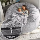 Bean Bag Chair For Adults Kids No Filling Comfy Giant Living Room 5ft Grey