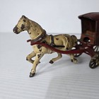 Vintage Cast Iron Horse And Ice Wagon Antique Metal Toy 